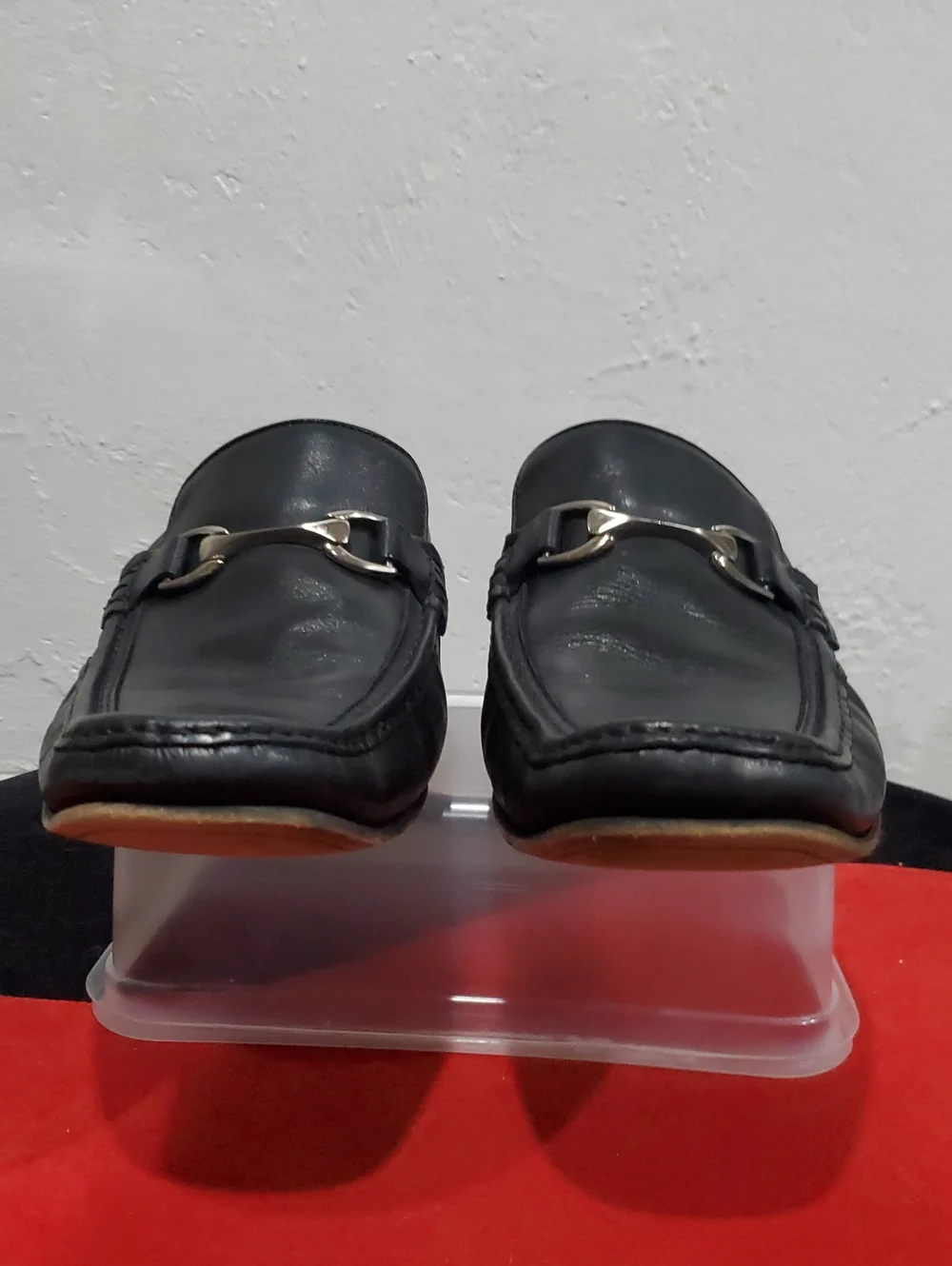 Donald J. Pliner Dannie Black Leather Slip-On Horsebit Loafer